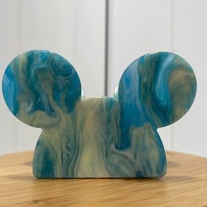 Mickey Blue Glitter Marble Hair Claw Clip New With Tag